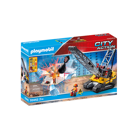 Playmobil Γερανός κατεδάφισης με ερπύστριες και δομικά στοιχεία